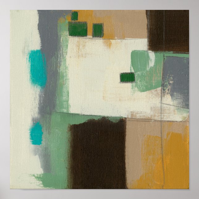 Póster Pintura expresionista con pincel fuerte (Frente)