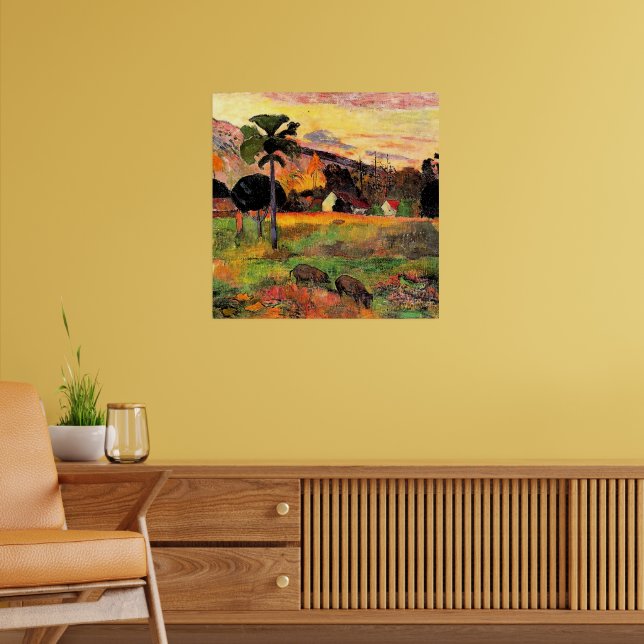 Póster Pintura famosa de Paul Gauguin, ven aquí, (Salón 2)