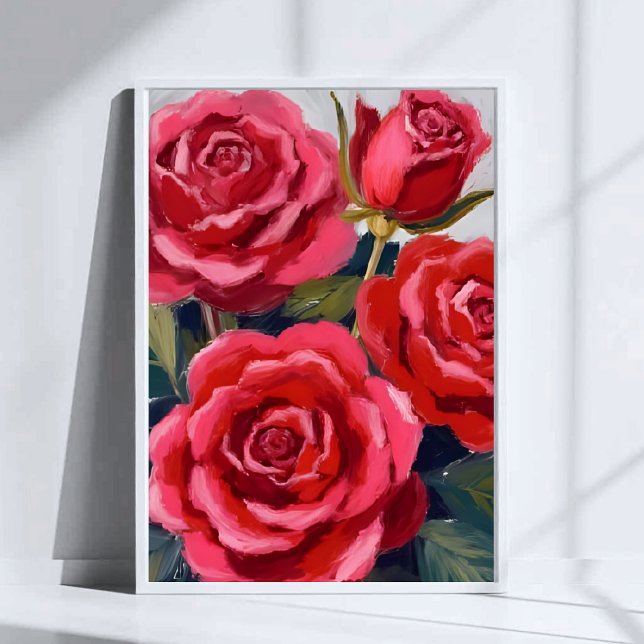 Póster Pintura floral de rosas rojas (Subido por el creador)