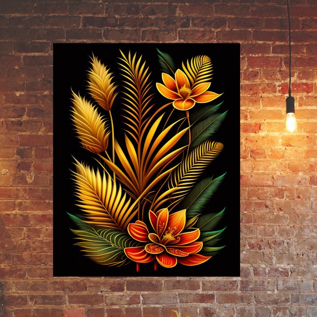 Póster Pintura floral Naranja tropical (Subido por el creador)