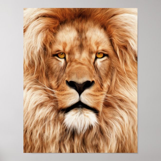 Póster Pintura fotográfica de León El Rey (Frente)