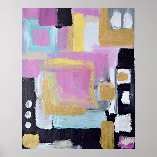 Póster Pintura fotográfica multicolor (Frente)