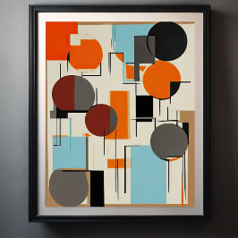 Póster Pintura geométrica abstracta
