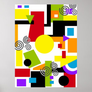 Póster Pintura geométrica abstracta