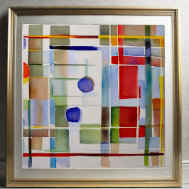 Póster Pintura geométrica abstracta 1:1