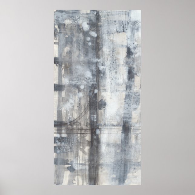 Póster Pintura gris contemporánea (Frente)
