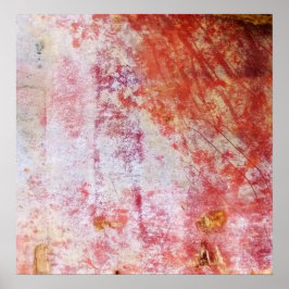 Póster Pintura gruesa de tonos rojos y blancos
