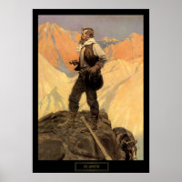 Pintura histórica de NC Wyeth "El prospector"