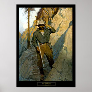Póster Pintura histórica de NC Wyeth "El Sheriff"