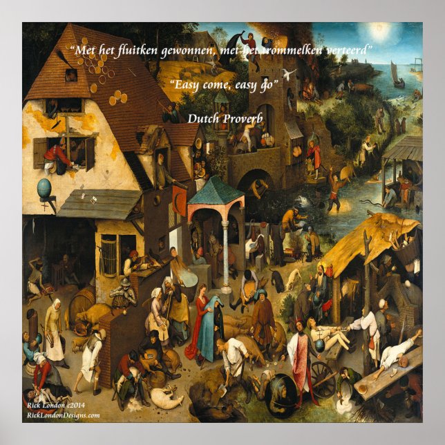 Póster Pintura holandesa del siglo XVI y famoso Poster de (Frente)