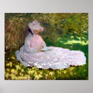 Póster Pintura impresionista de Claude Monet Springtime