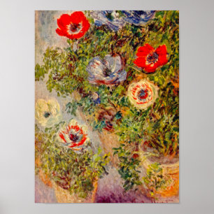 Póster Pintura impresionista floral - Claude Monet