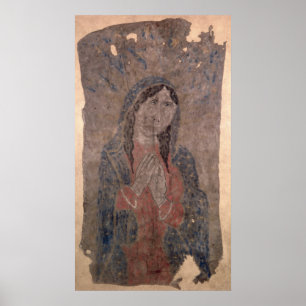 Póster Pintura india de Madonna, 1675 de la piel del
