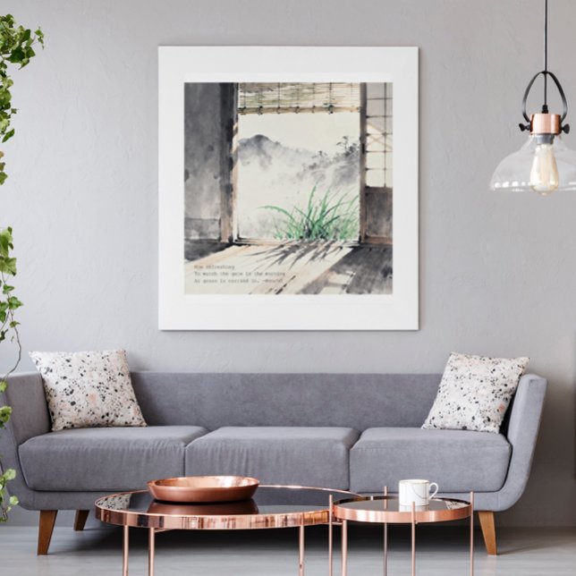 Póster Pintura japonesa con tinta sumi-e combinada con un (Subido por el creador)