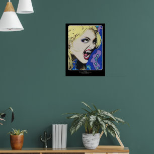 Póster Pintura 'Kiss Hard' en un