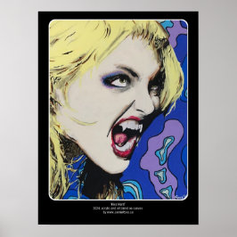 Póster Pintura 'Kiss Hard' en un