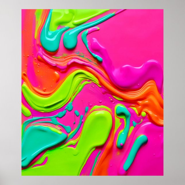 Póster Pintura líquida vibrante (Frente)