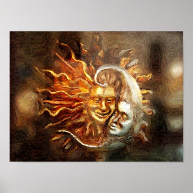 Póster Pintura: Lunar ama el sol (Frente)