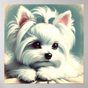 Póster Pintura maltesa vintage