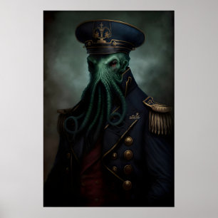 Póster Pintura Militar del Renacimiento Vintage Cthulhu