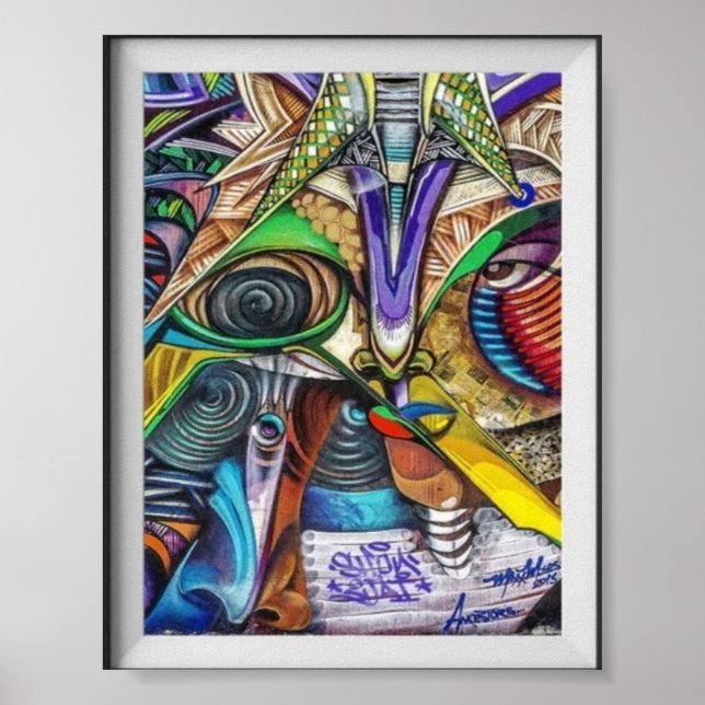 Póster Pintura mural. (Frente)