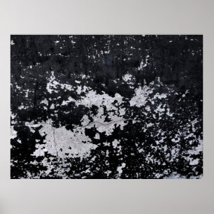 Póster Pintura negra hecha a pedazos