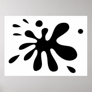 Póster Pintura negra Splat