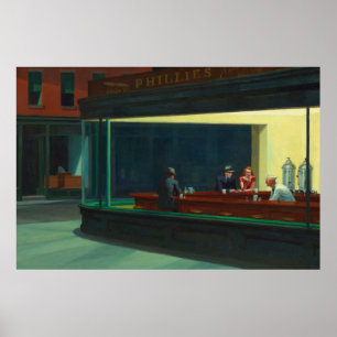 Póster Pintura Nighthawks de Edward Hopper 