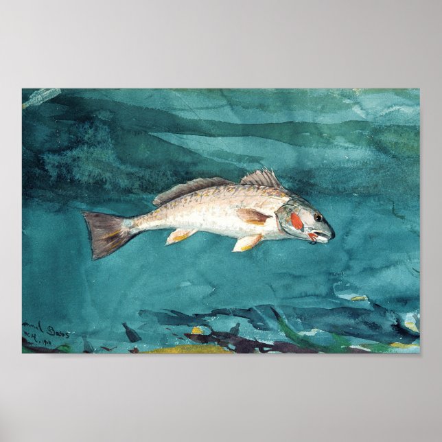 Póster Pintura norteamericana de Channel Bass por Homer (Frente)