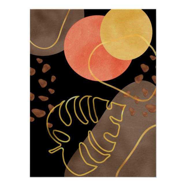 Póster Pintura Orgânica Cores quentes  (Anverso)