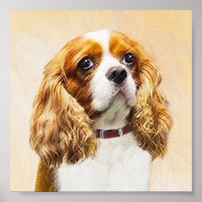 Póster Pintura original de Cavalier King Charles Spaniel (Frente)