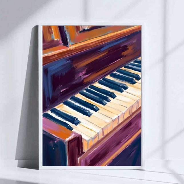 Póster Pintura pianista con claves de piano (Subido por el creador)