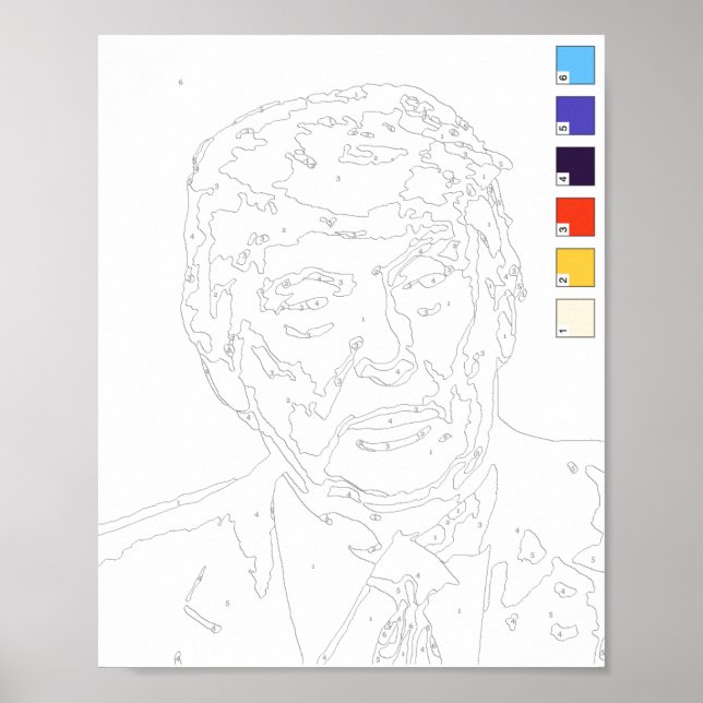 Póster Pintura por números: Donald Trump 2 (Frente)