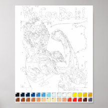 Pintura por números: Rosie the Riveter Poster