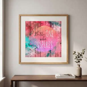 Póster Pintura que gotea y salpica pinceladas en una made