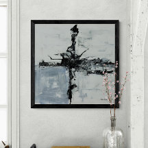 Pintura Resumen Blanco Y Negro