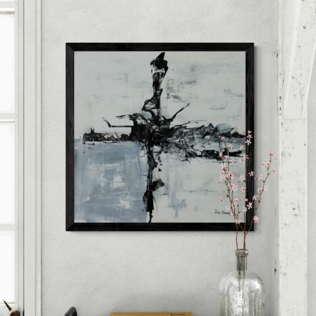 Póster Pintura Resumen Blanco Y Negro (Subido por el creador)