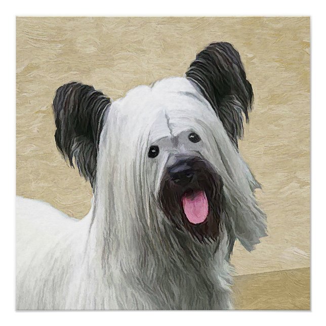 Póster Pintura Skye Terrier - Arte Perro Original. (Anverso)