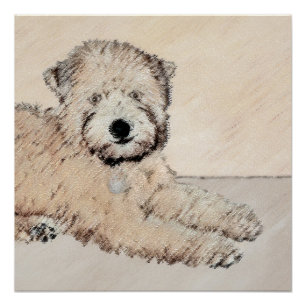 Póster Pintura Terrier de Ruedas Recubiertas Blancas Arte