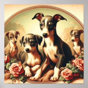 Póster Pintura vintage burguesa italiana