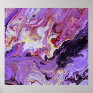 Póster Pinturas acrílicas de tono de color, abstractas.