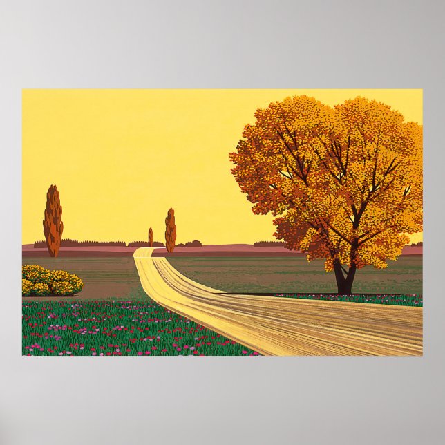 Póster pinturas artísticas de hiroshi nagai (Frente)