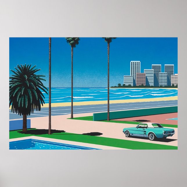 Póster pinturas artísticas de hiroshi nagai ciudad pop y  (Frente)