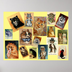Póster Pinturas de gato de Louis Wain