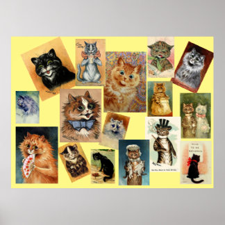 Póster Pinturas de gato de Louis Wain