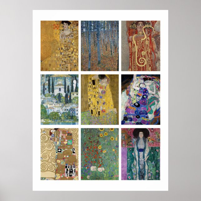 Póster Pinturas de Gustav Klimt (Frente)