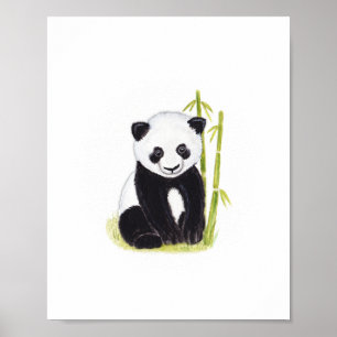 Póster Pinturas de la acuarela del árbol del cachorro y