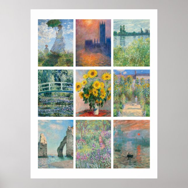 Póster Pinturas de Monet (Frente)