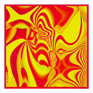 Póster Pinturas de patrones de colores cálidos