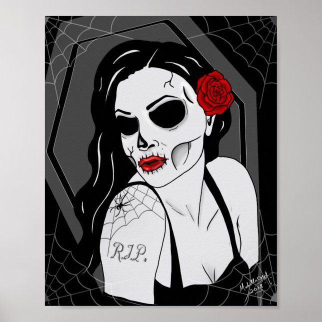 Póster Pinup Muerta (Frente)